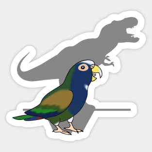 T-rex White capped Pionus Sticker